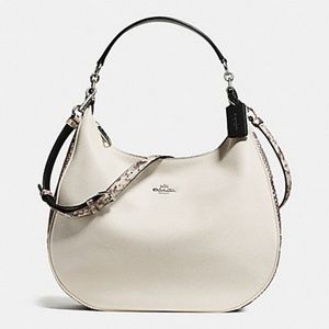 NWT Coach Harley Hobo with Embossed Snake Leather